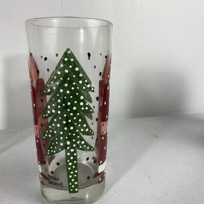 Droll Designs The Essex Collection Santa Claus Christmas Highball Tumblers