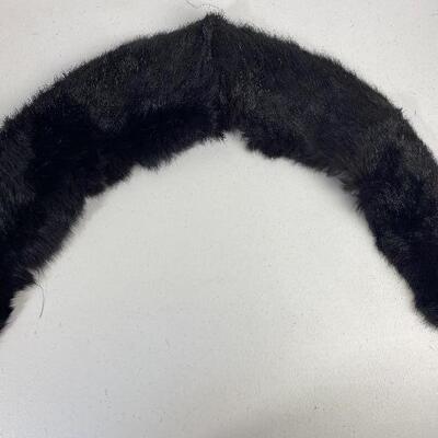 Vintage Black Fur Scarf Collar