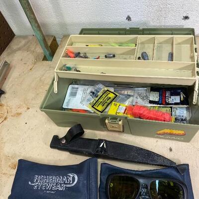 Vintage Plano 2110 Fishing Tackle Box plus Contents