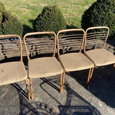 4 Vintage 1950â€™s Cosco Folding Chairs Cards Tiny House Storable