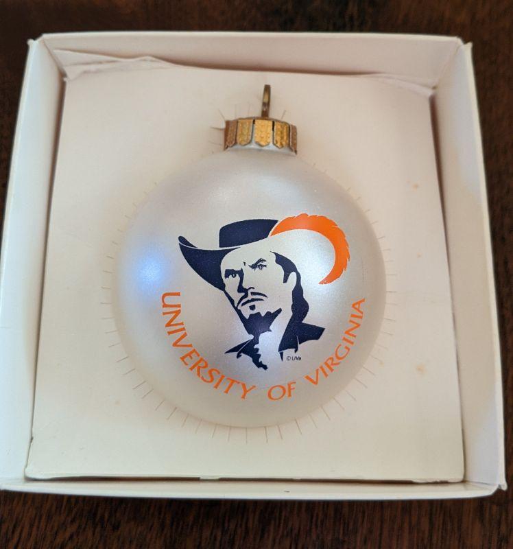 Vintage UVA Cavaliers ball Christmas ornament