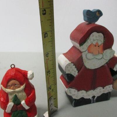 Lot 42 - Wooden Christmas Decor - Santa Claus