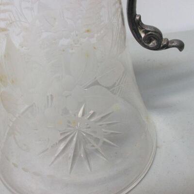 Lot 44 - Etched Glass Teapot 