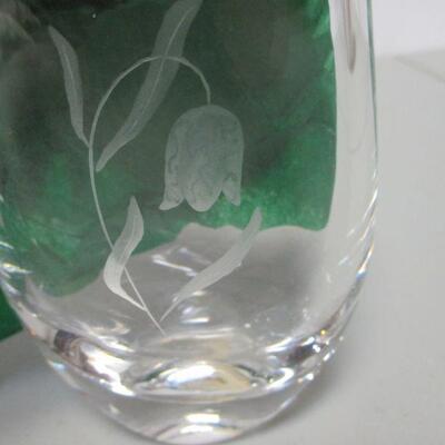 Lot 48 - Glass Flower Vases - One Vase Signed