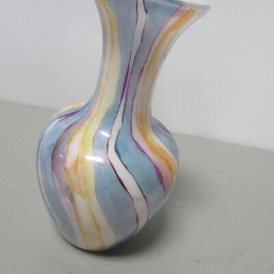 Lot 48 - Glass Flower Vases - One Vase Signed
