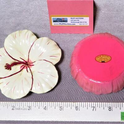 Vintage Hand Painted Lorrie Flowers by George Imports Ceramic Pink & Red Lot