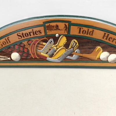 Golf Stories Told Here Wood Wall Hanging 26