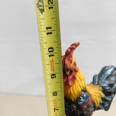 Resin Rooster Standing on Watering Can 10