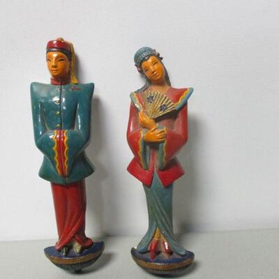 Lot 74 - Hand Painted Asian Figurines 