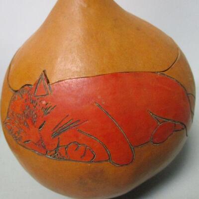 Lot 75 - Animal Lot - Carruth Garden Cat - Cat Gourd 