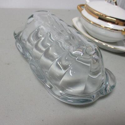 Lot 83 - Butter Dishes & Other Serving Items
