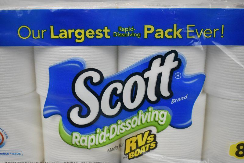 Scott Rapid Dissolving Toilet Paper - 8 Rolls