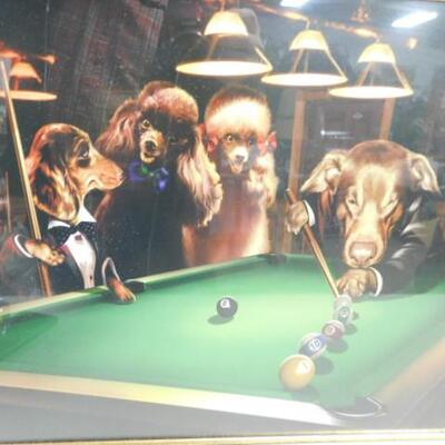 Professionally Framed Dogs at the Table Billiard Hall 25