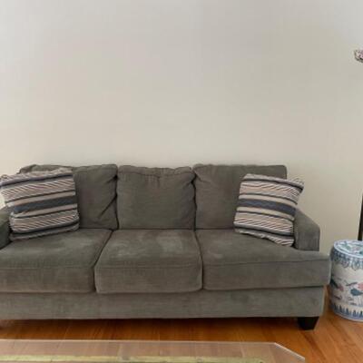 Macyâ€™s Grey (green hue) sofa 