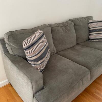 Macyâ€™s Grey (green hue) sofa 