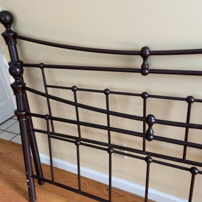 Metal queen headboard, footboard and bed rails 