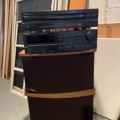 Denon receiver, CD changer and two Bose speakers