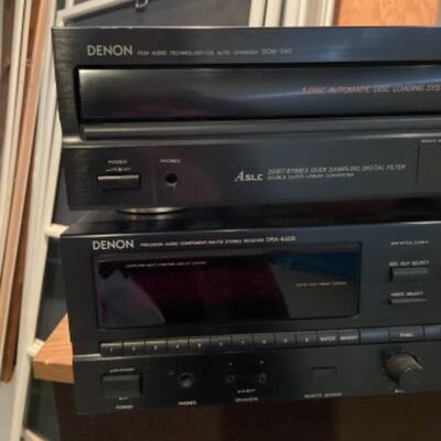 Denon receiver, CD changer and two Bose speakers