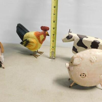 Metal Barnyard Critters with Spring Action Feet 