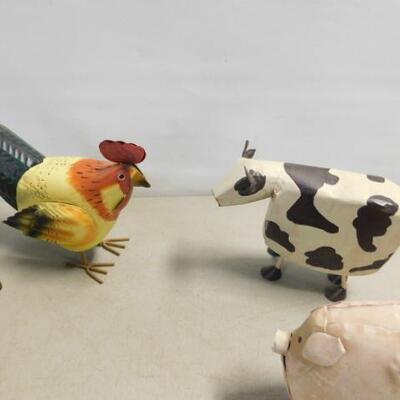Metal Barnyard Critters with Spring Action Feet 