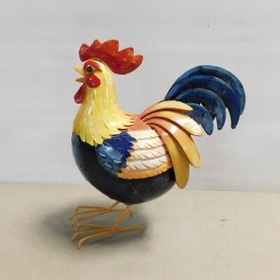 Metal Rooster Coin Bank