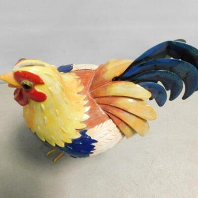 Metal Rooster Coin Bank