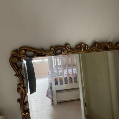 Beautiful gold gilded mirror