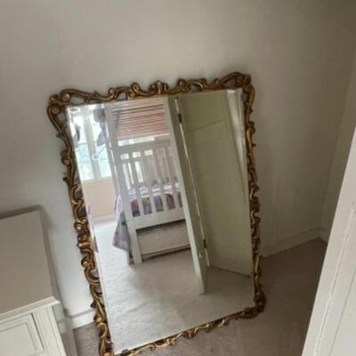Beautiful gold gilded mirror