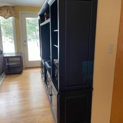 Beautiful entertainment center (tv and other items shown, not for sale)
