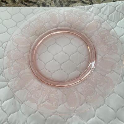 Set of 8 depression glass plates