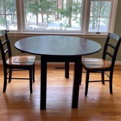 Round table with two chairs 