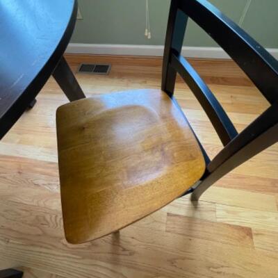 Round table with two chairs 