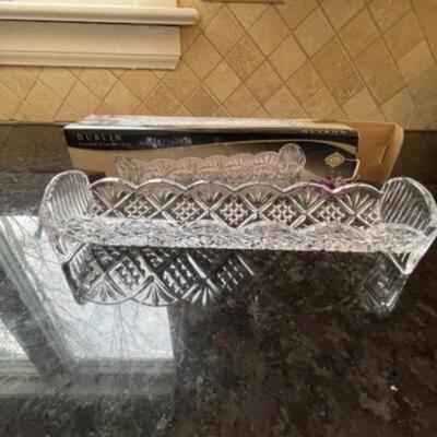 Dublin crystal cracker tray