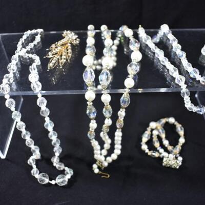 Vintage Costume Jewelry Assortment - Austrian Crystal, Pearl, Gold