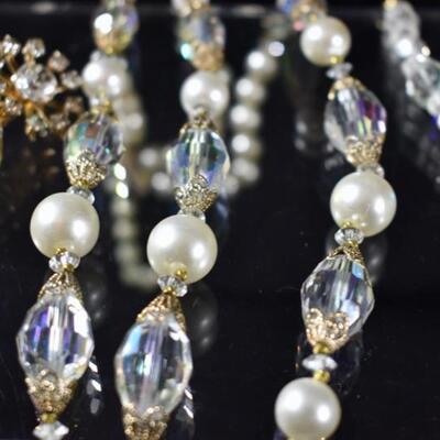Vintage Costume Jewelry Assortment - Austrian Crystal, Pearl, Gold