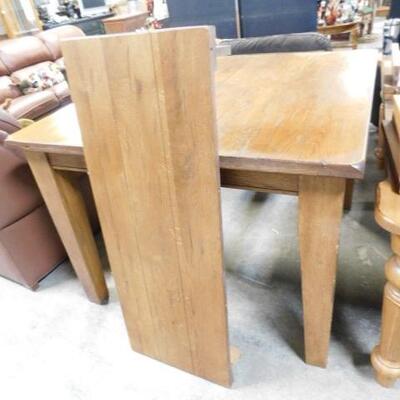 Solid Wood Pub Height Table with One Leaf 48