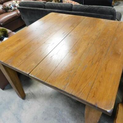 Solid Wood Pub Height Table with One Leaf 48