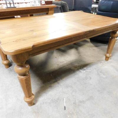 Solid Wood Dining Table with Two Leaves 72