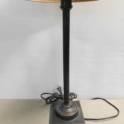 Antique Bronze Single Post Table Lamp