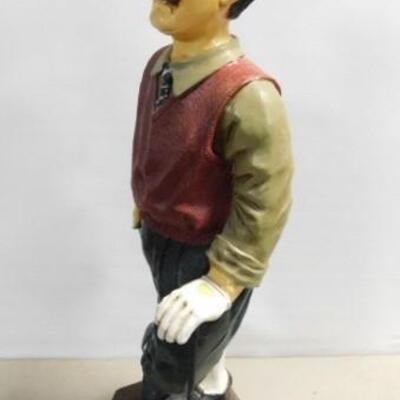 Tall Resin Early Days Golfer Statue 34