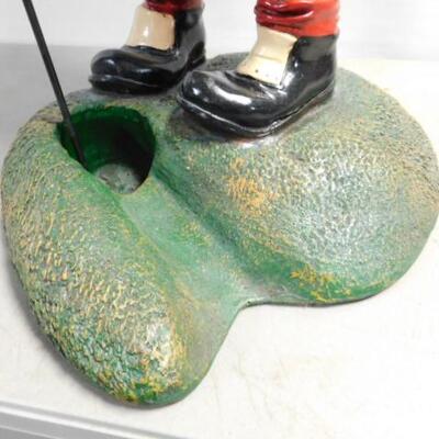 Tall Resin Early Days Golf Caddy Statue 40