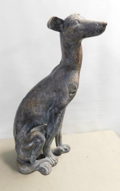 greyhound ceramic statue