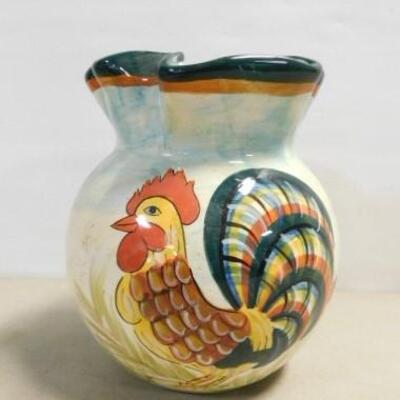 Ceramic Hand Painted Rooster Vase 7