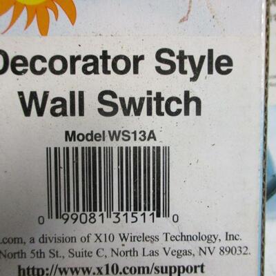 Lot 17 - X10 Decorator Style 3-Way Dimmer Model WS12A & Decorator Wall Switch