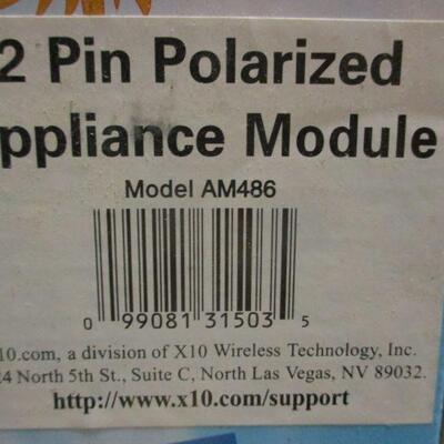 Lot 19 - X10 Palm Pad Remote Control - 2 Pin Polarized Appliance Module - Door Window Sensor 
