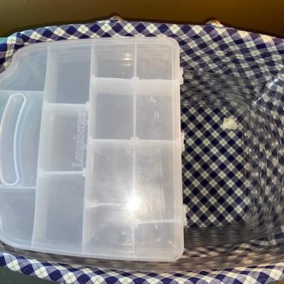 Lot 2-Longaberger Picnic/ Craft  Basket