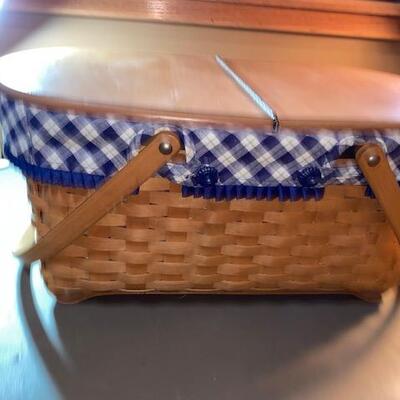 Lot 2-Longaberger Picnic/ Craft  Basket