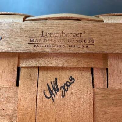 Lot 3-longaberger Pie Basket