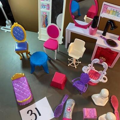 Lot 31- Barbie and doll furniture