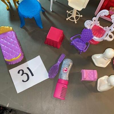 Lot 31- Barbie and doll furniture